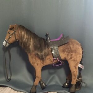 My Life Brown plastic and fabric Horse Toy for dolls movable/poseable legs